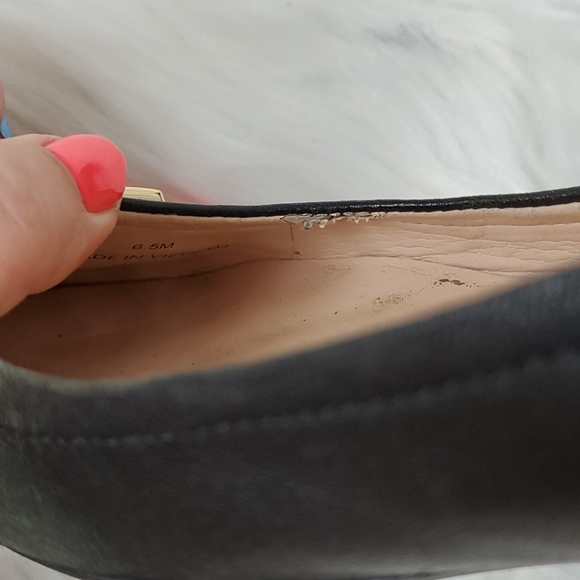 Kate Spade black leather upper shoes flat size 6.5 - Picture 7 of 10